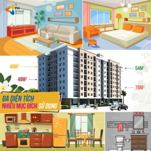 Căn hộ P.H Center Hưng Yên đa dạng